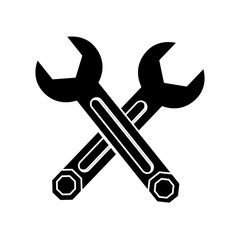 technical workshop stock emblem icon, vector illustration image