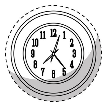 wall clock icon image design, vector illustration
