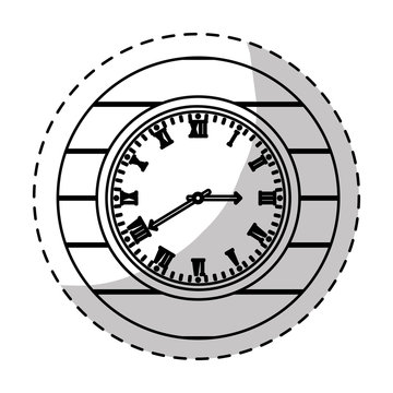 wall clock icon image design, vector illustration