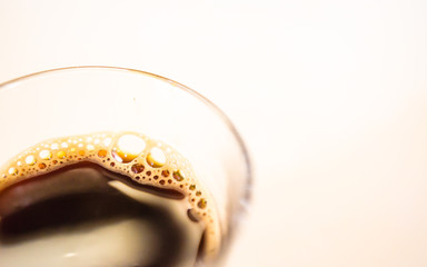 Barista making a cup of coffee soft focus image .