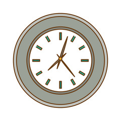 silver wall clock icon image design, vector illustration
