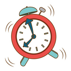 red alarms clock icon image design, vector illustration
