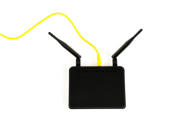 Wireless Router on White background .