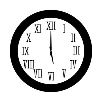 clock with roman numbers  icon image vector illustration design 