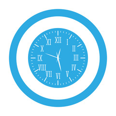 clock with roman numbers  icon image vector illustration design 