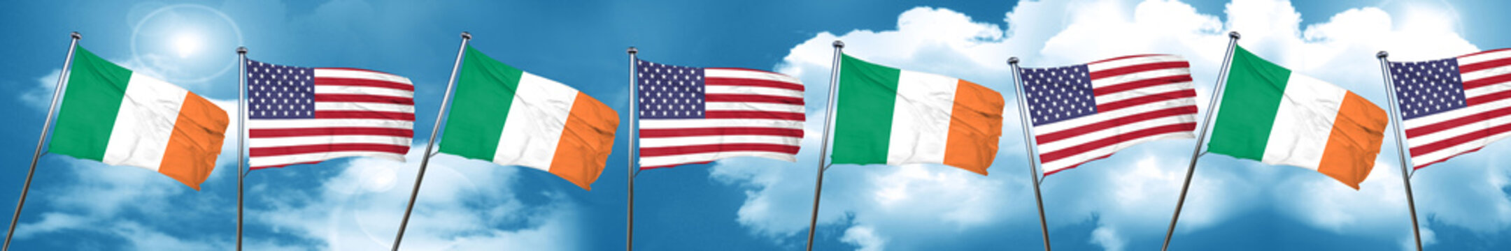 Ireland flag, 3D rendering