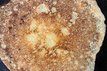 Homemade crepe ready to eat