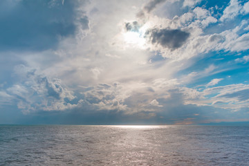 Storm clouds over sea
