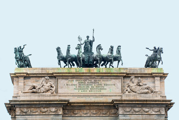 Obraz premium Arco della Pace (Porta Sempione) in Milan, Italy in Milan , Italy