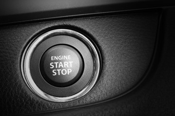 Engine Start Button in car