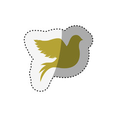 Dove cute ornament icon vector illustration graphic design