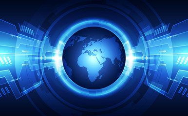 vector digital global technology concept, abstract background