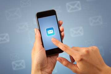 Female holding smartphone