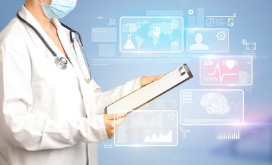 Female doctor with notepad