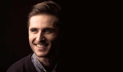 Obraz premium young man close up portrait