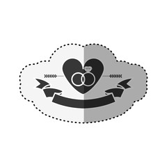 Wedding cute ornament icon vector illustration graphic design