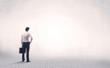 Fototapeta premium Elegant person standing with his back