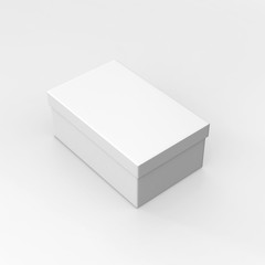 Realistic Rendering Of Shoe Box 3D Illustration With White Background