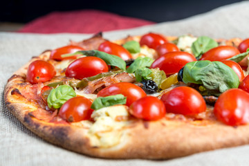 tasty pizza on a the table