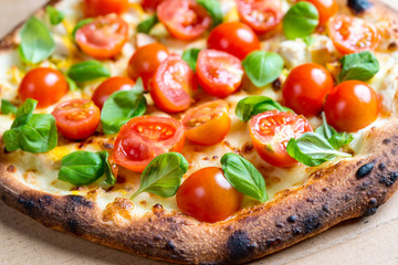 tasty pizza on a the table