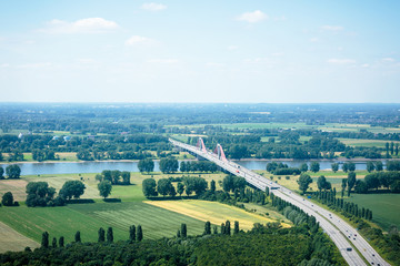 Airport Bridge nearby Duesseldorf Airport/ Germany