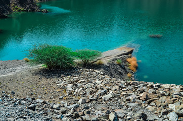 Hatta Dam Green Lake closer view