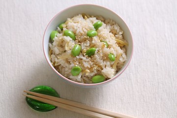 枝豆生姜ご飯