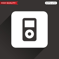 Audio player icon. Button with player icon. Modern vector.