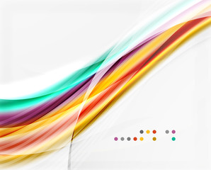 Modern hi-tech glossy glass wave