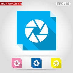 Shutter icon. Button with shutter icon. Modern vector.