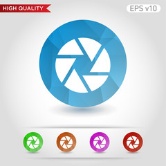 Shutter icon. Button with shutter icon. Modern vector.