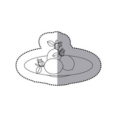 Delicious lemons fruits icon vector illustration graphic design