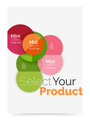 Business cover brochure design with select option diagram