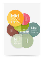 Business flyer circle abstract background
