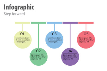 colorful step by step work flow 