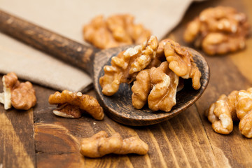 Nuts. A lot of. Different. Tasty and healthy food.