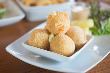 Deep fried cheese balls
