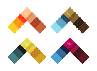 Colorful stripes infographic templates set