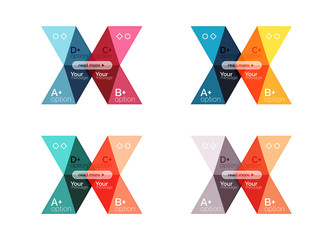 Vector arrow option infographic templates set