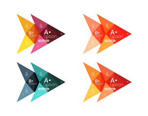 Vector colorful arrow option infographics templates set