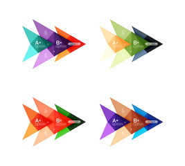 Colorful vector option banner arrow templates, infographic layouts