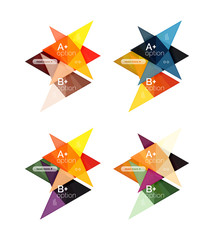 Fototapeta premium Colorful vector option banner arrow templates, infographic layouts