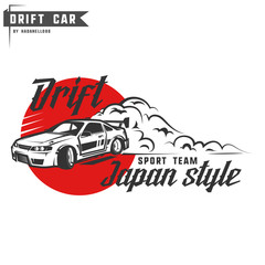 Drift sport team print for t-shirt,emblems and logo. © hadanello88