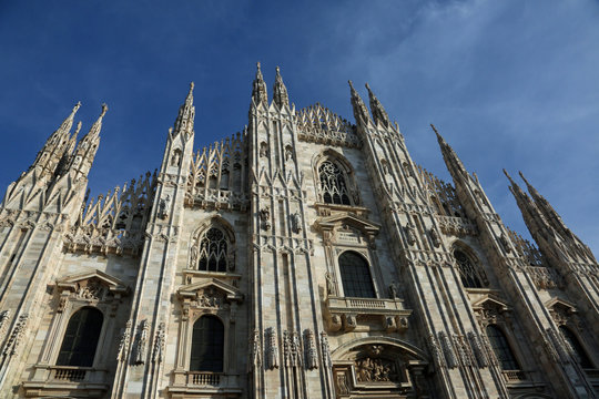 Gothic Cathedral called Duomo in Milan in Northern Italy