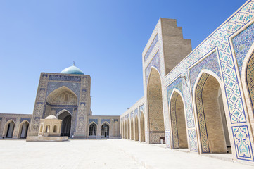 Inside Kalyan Mosque yard in Bukhara, Uzbekistan