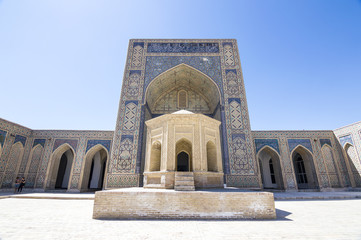 Fototapeta na wymiar Inside Kalyan Mosque yard in Bukhara, Uzbekistan