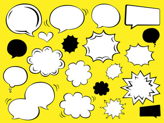 ポップなアメコミ風吹き出しセット