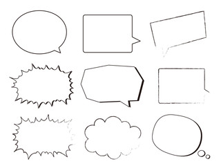吹き出しのイラストセット