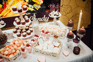 eco-friendly cake on the festive table.