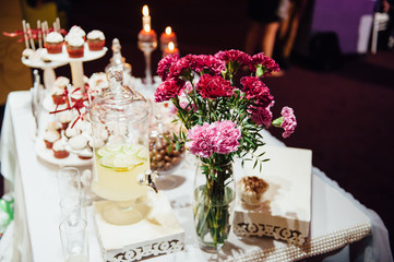 eco-friendly cake on the festive table.